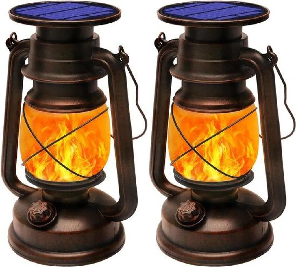 Lanterne Solaire Anti-Pluie Effet Flamme : Éclairez sans Électricité