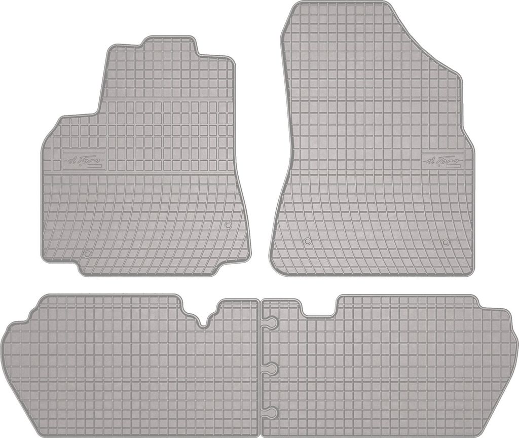 Gummi-Fußmatten für Peugeot Partner II 2008-2018 – Kombi, Tipi, 5-Sitzer, Set 4, Befestigung