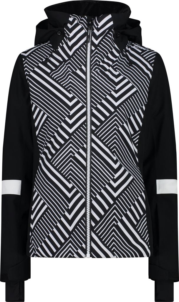 CMP WOMAN JACKET FIX HOOD schwarz/weiss 40