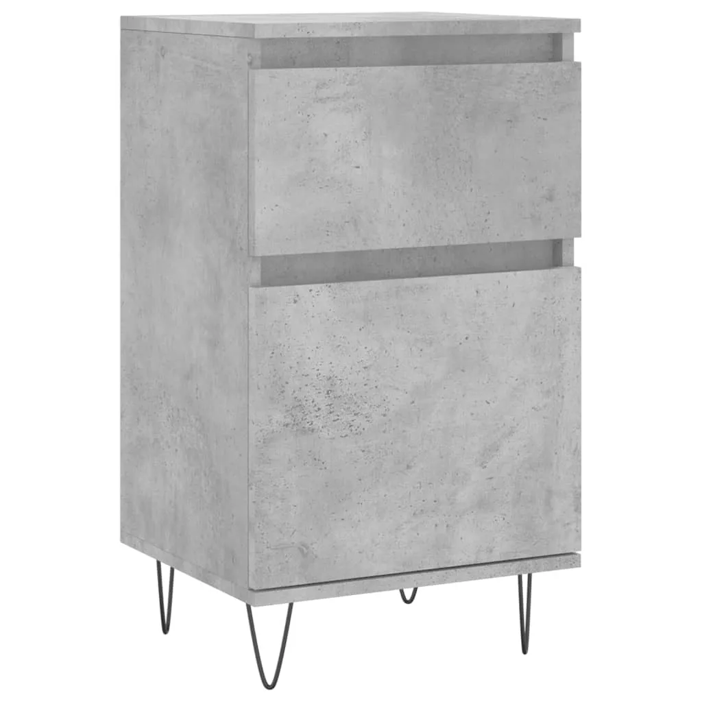 Credenza cemento grigio 40x35x70 cm materiale legno