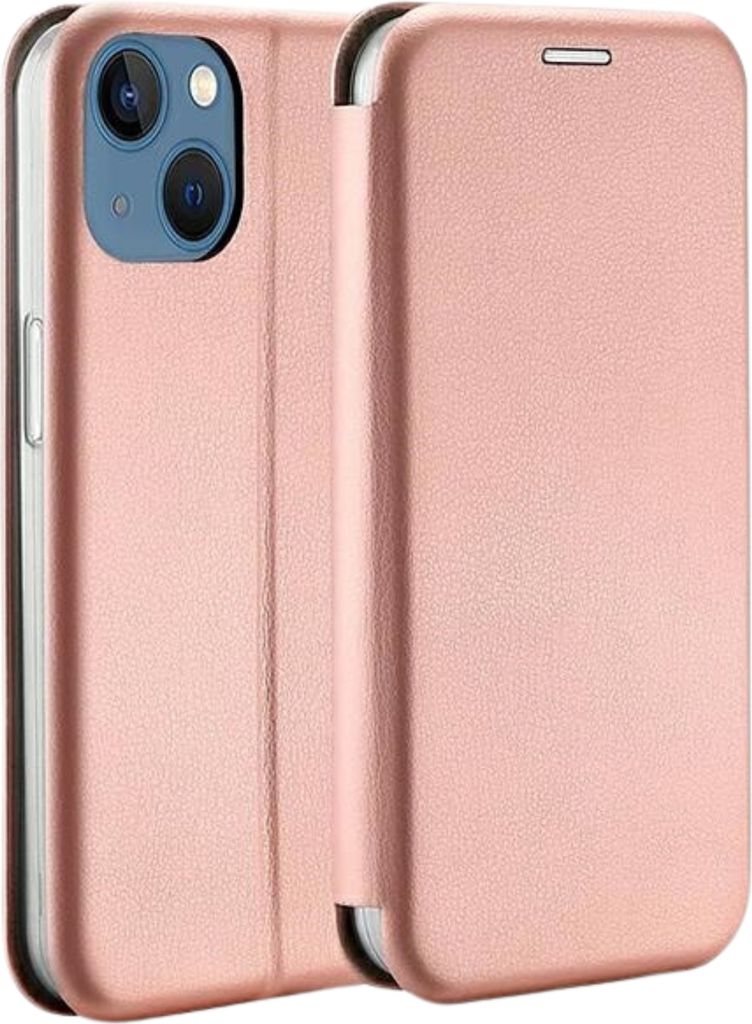 Beline Book Magnetic iPhone 15 6,1" Hülle Roségold/Roségold Schutzhülle