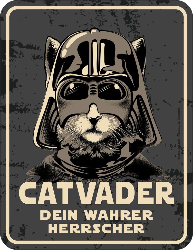 Katze - Fun-Schilder - Catvader Produktbild 