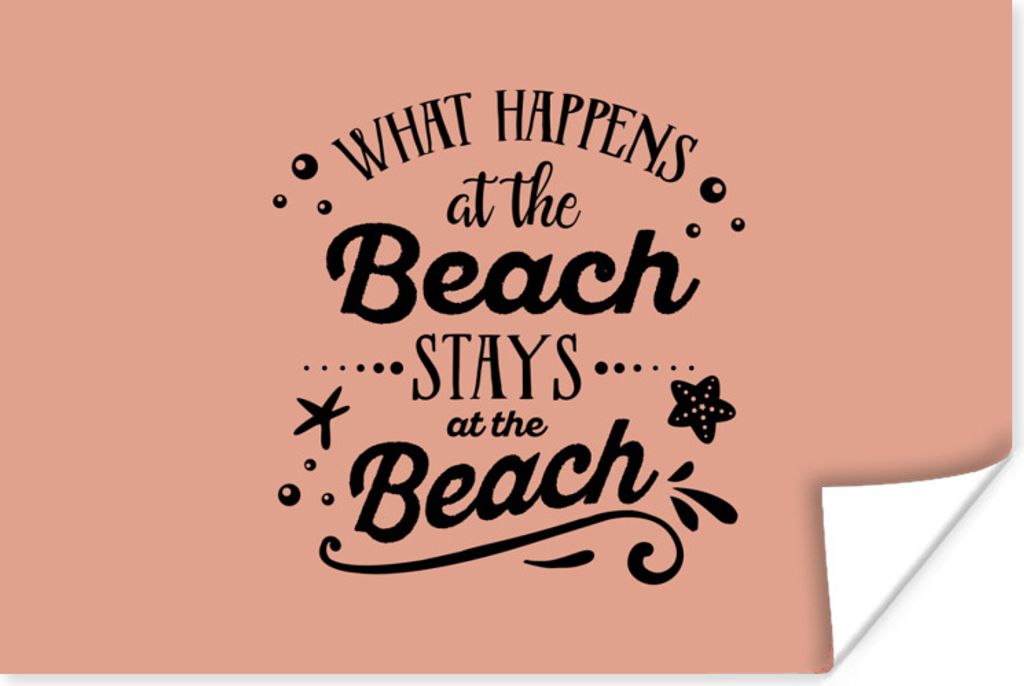 MuchoWow Poster Sommer - Zitate - Seestern 90x60 cm - Schlafzimmer