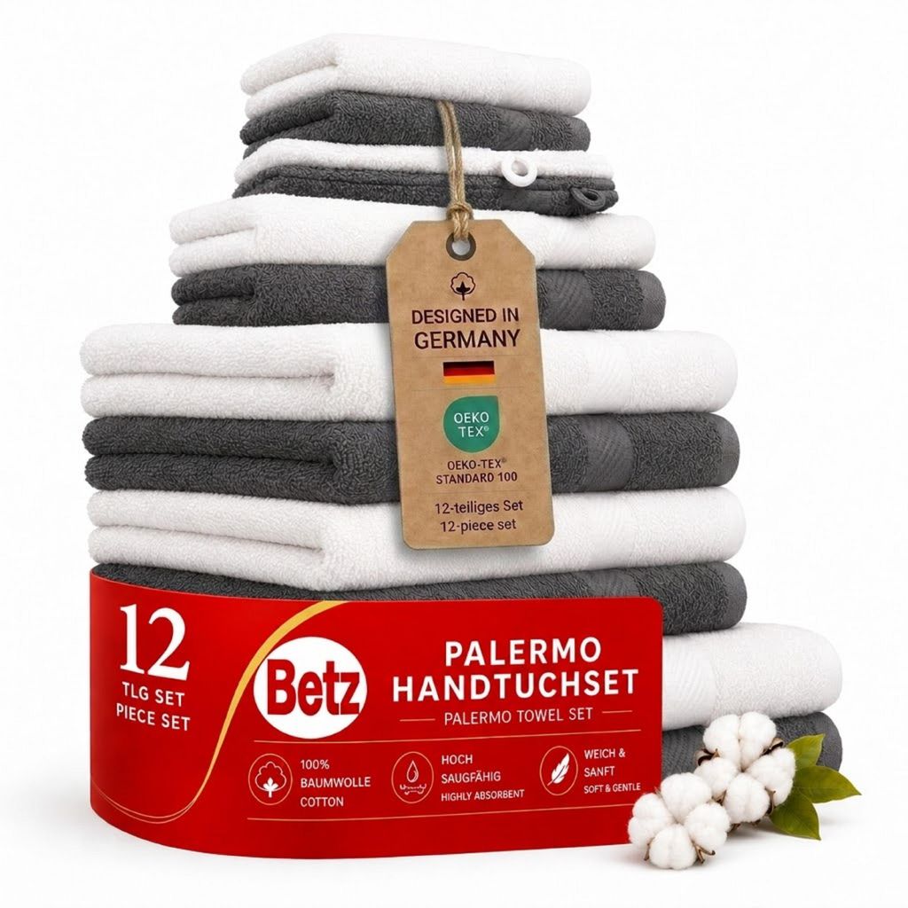 Betz 12-TLG. Handtuch-Set Palermo 100% Baumwolle 2 Produktbild 