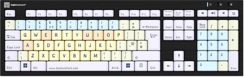 LogicKeyboard Dyslexie Keyboard Nero UK (PC)