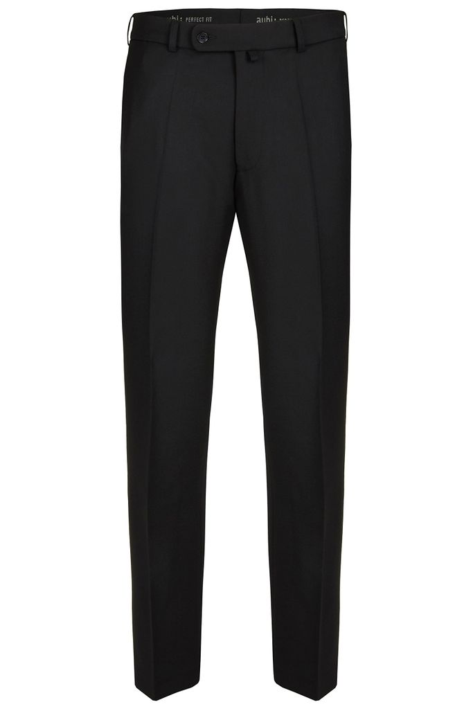 aubi Perfect Fit Herren Businesshose Anzughose Flat Front Modell 29 schwarz Größe 58