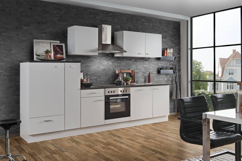 Küchenzeile mit Elektrogeräten White Classic Weiß 310 cm Produktbild 