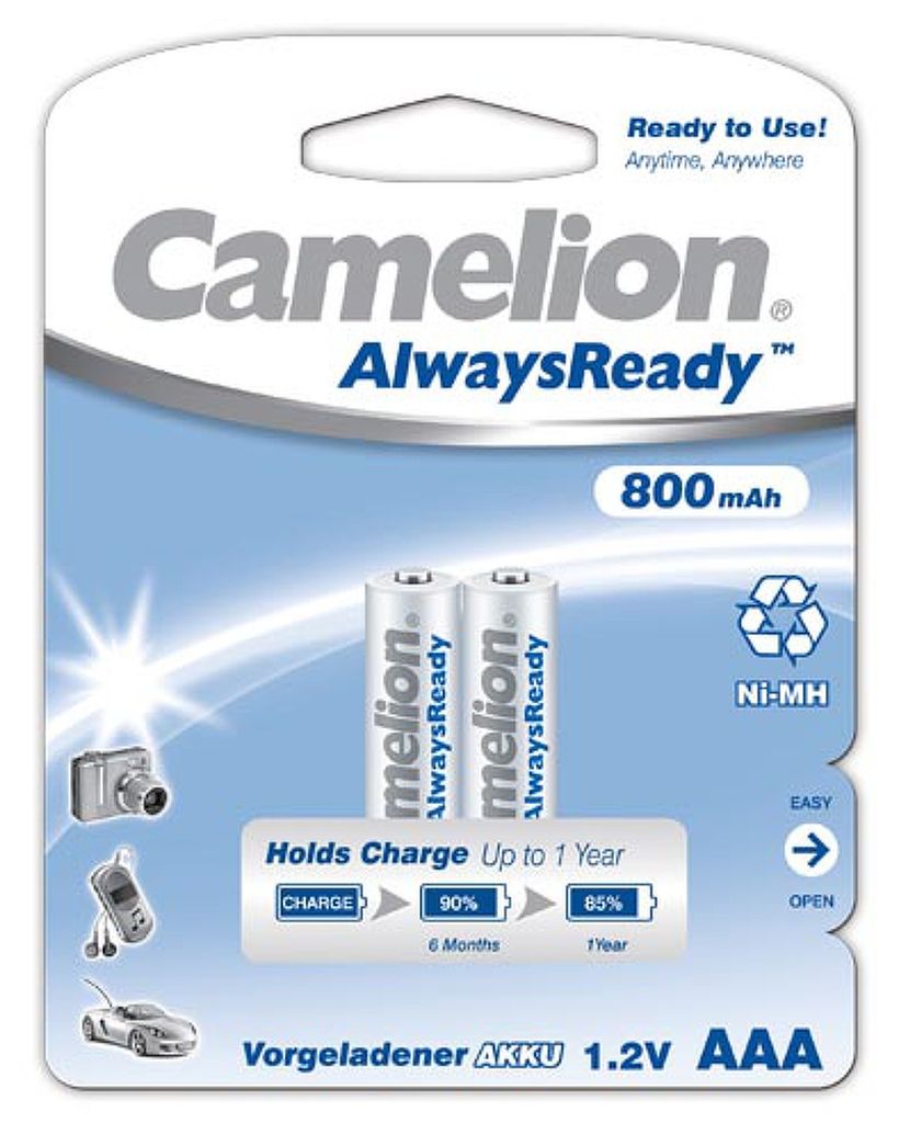Camelion HR03 Micro AAA AlwaysReady 2er Blister 800mAh