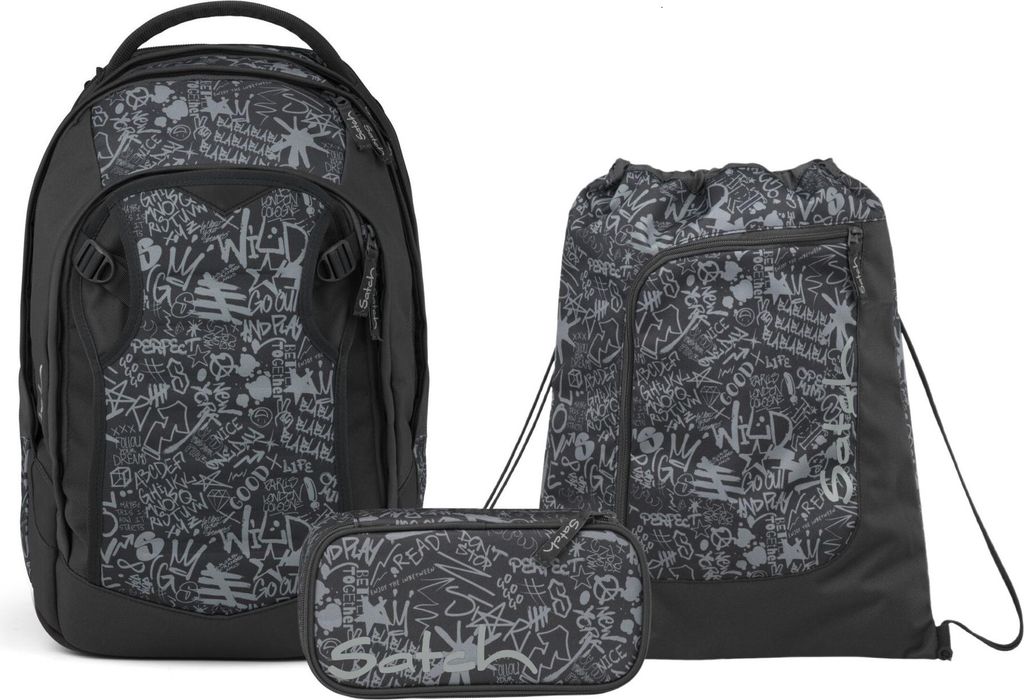 Satch, Schulrucksack-Set MATCH PLUS Street Ink 3-teilig, Produktbild 