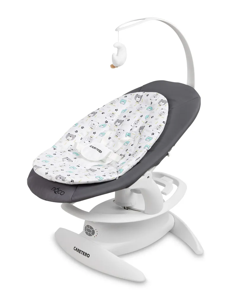CARETERO NOCO Transat Électrique pour Bébé 0-12 mois en Coloris Graphite