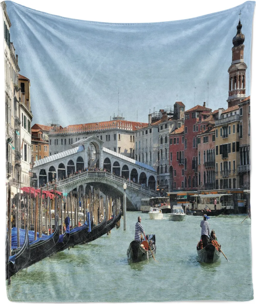 ABAKUHAUS Coperta Venezia Flanella Pile 175x230 cm - Plaid Divano Morbido