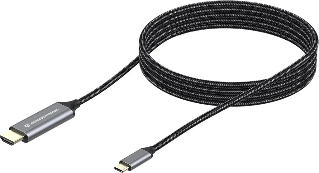 Cavo USB-C HDMI 2m Conceptronic ABBY10G 4K60Hz Grigio - Affidabile