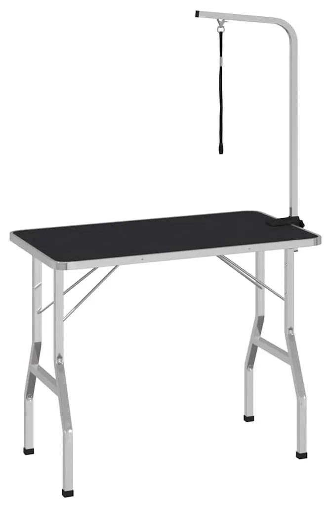 Table de toilettage pliable pour animaux avec bras de maintien réglable