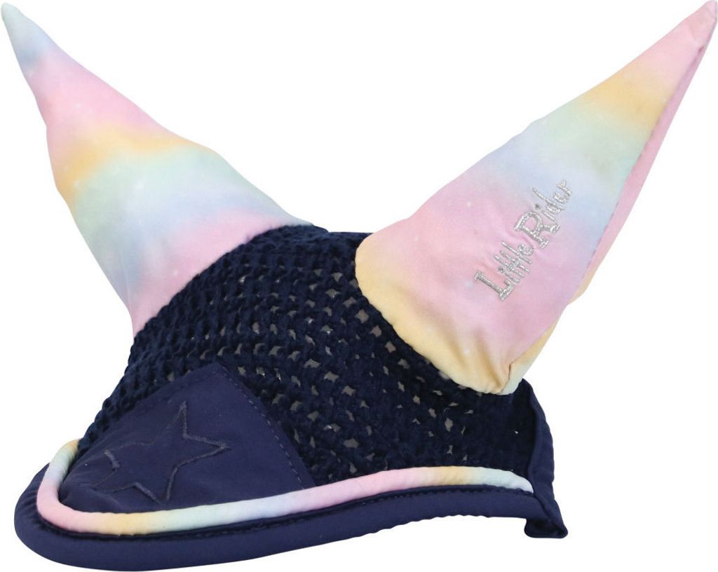 Little Rider - Fliegenhaube für Pferde "Dazzling Dream" BZ4517 (Kleines Pony) (Marineblau/Pastell)