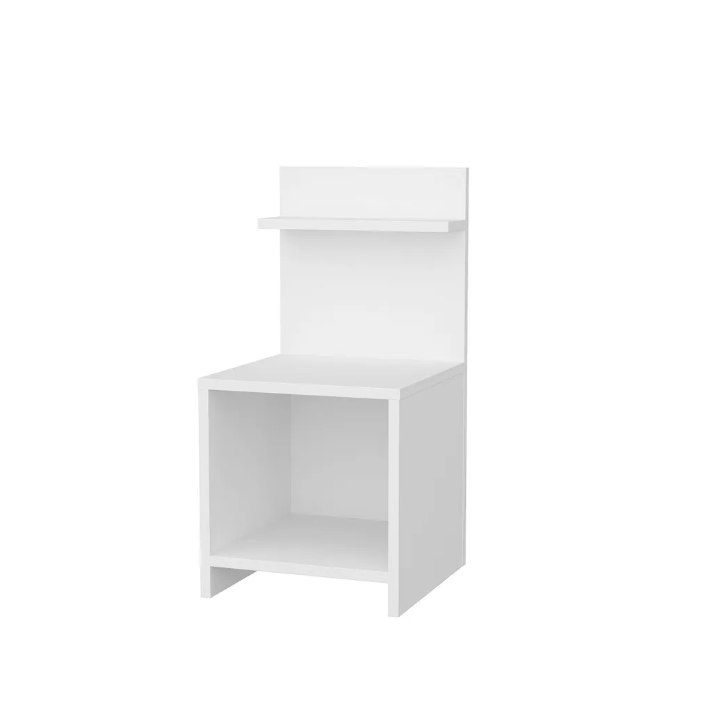 Table de chevet étroite blanche Ullman 72cm - Gain de place Skye Decor - 4