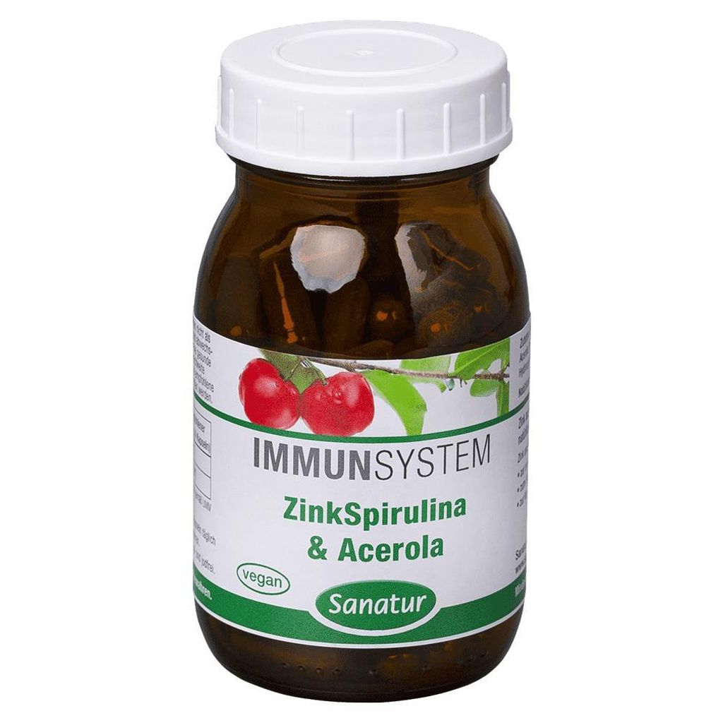 Sanatur Zinc Spiruline & Acérola | 90 gélules | végétalien Image du produit 