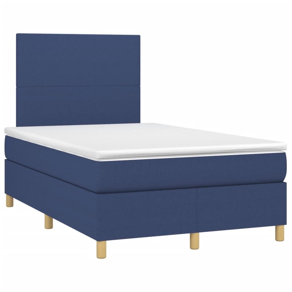 Möbel Boxspringbett mit Matratze & LED Blau 120x190 cm Stoff CL0000274968