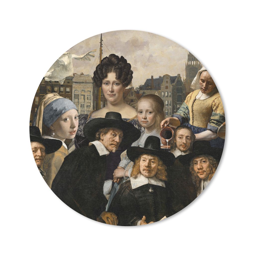 MuchoWow Mauspad Mousepad Kunst - Alte Meister - Collage 30x30 cm - Mousepads - Maus Mat - Pad - Mausunterlage - Tischunterlage - Schreibtischmatten