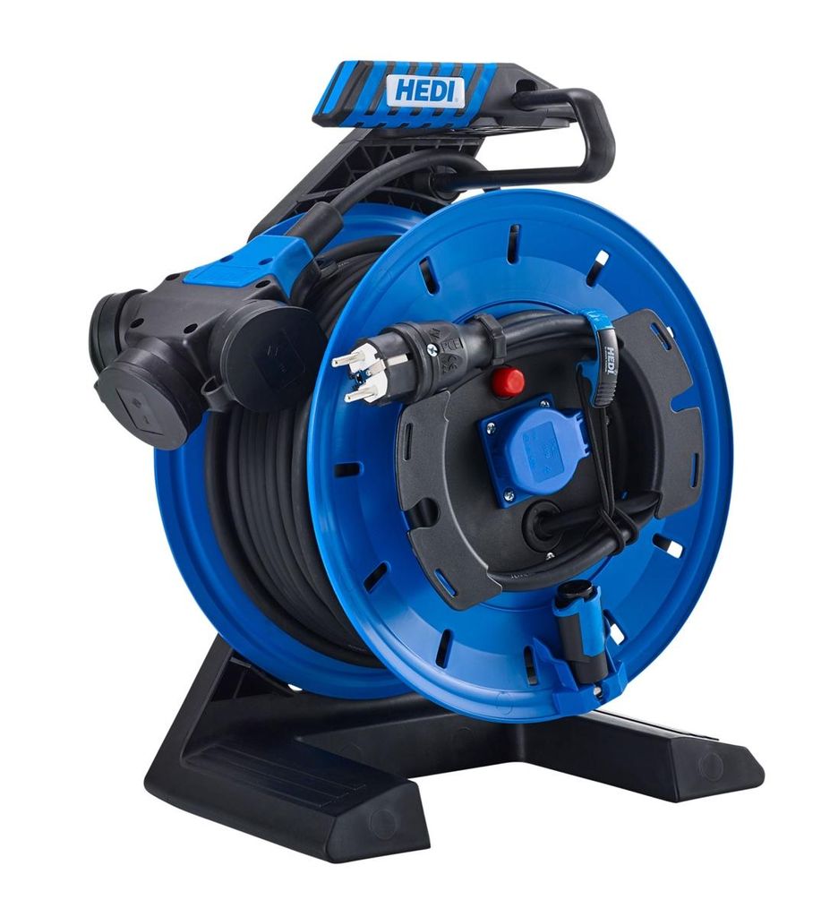 HEDI G740N2TFHK Vollkunststoff Gerätetrommel „Generation 7“ 40m für Bau und Außen