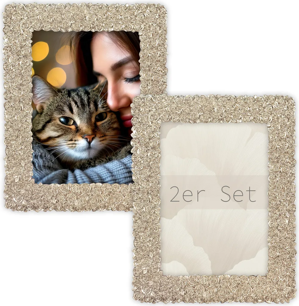 Set 2 Cornici Vintage 20x30 Floreali 3D - Tendenza Shabby Chic