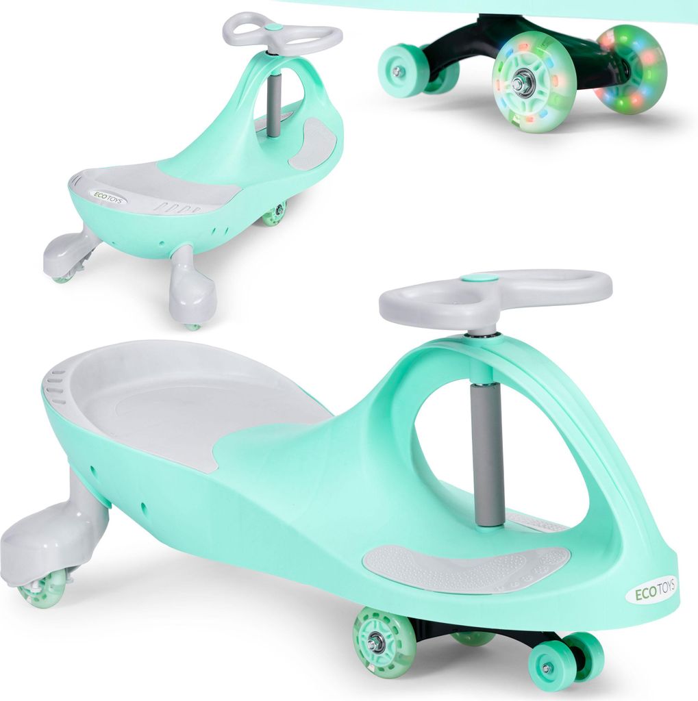 Veicolo a spinta per bambini con ruote LED verdi ECOTOYS Immagine del prodotto 