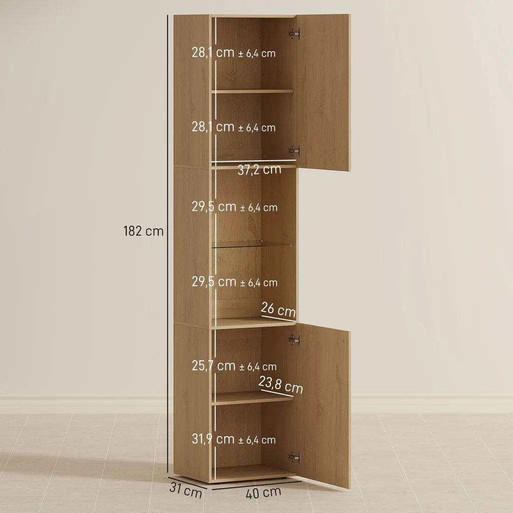 Meuble haut salle de bain bois 6 étages pour optimiser les petits espaces - 5