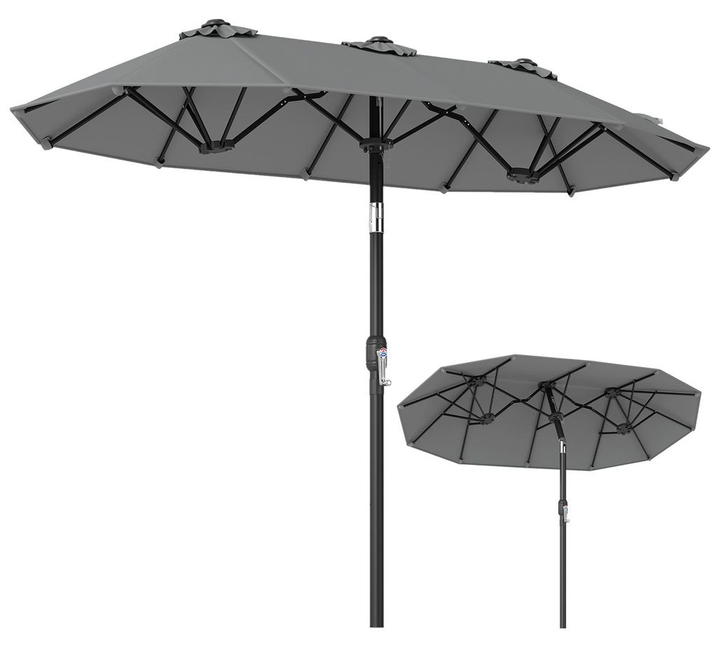 COSTWAY, parasol dwustronny, 300x150 cm, parasol składany, Zdjęcie produktu 