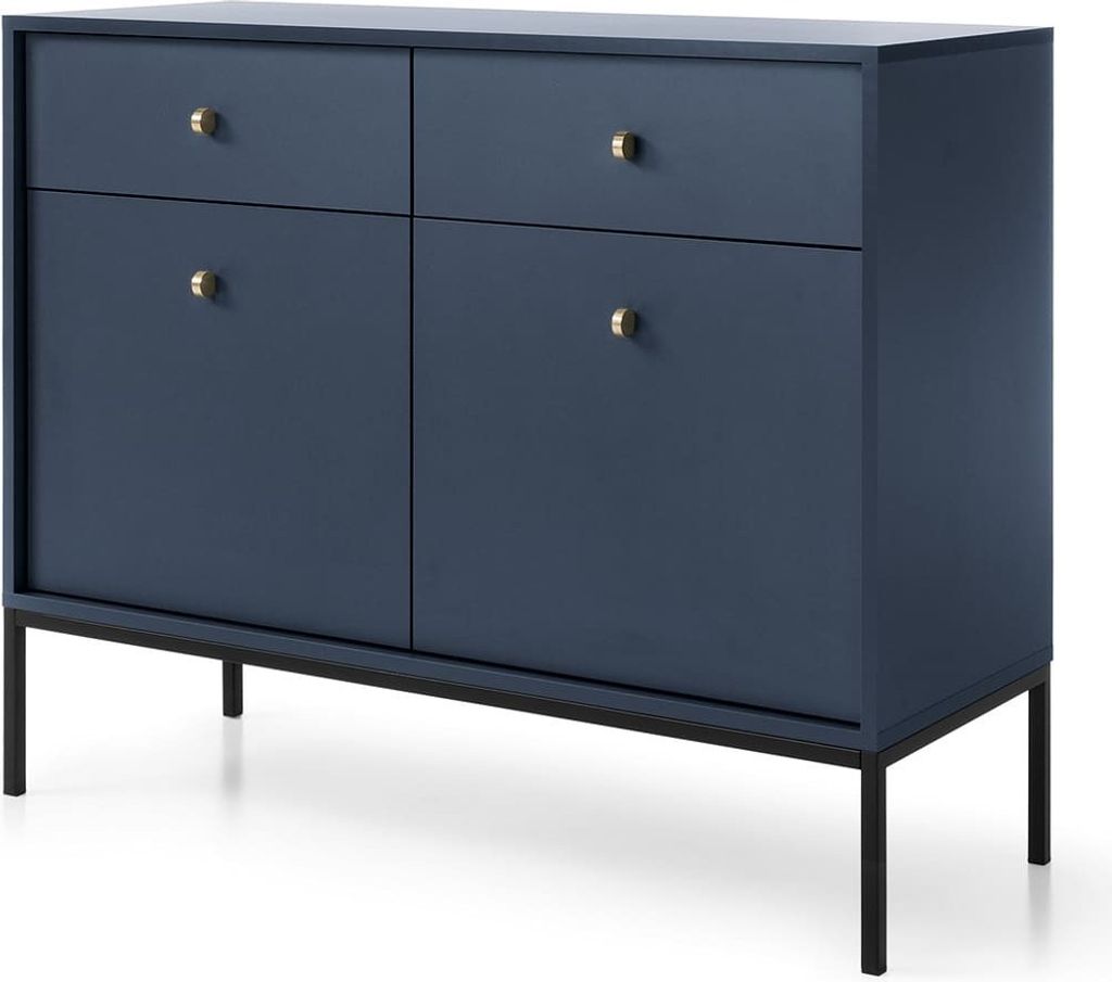 Kommode Sideboard Schrank Highboard Goldene Türgriffe, Produktbild 