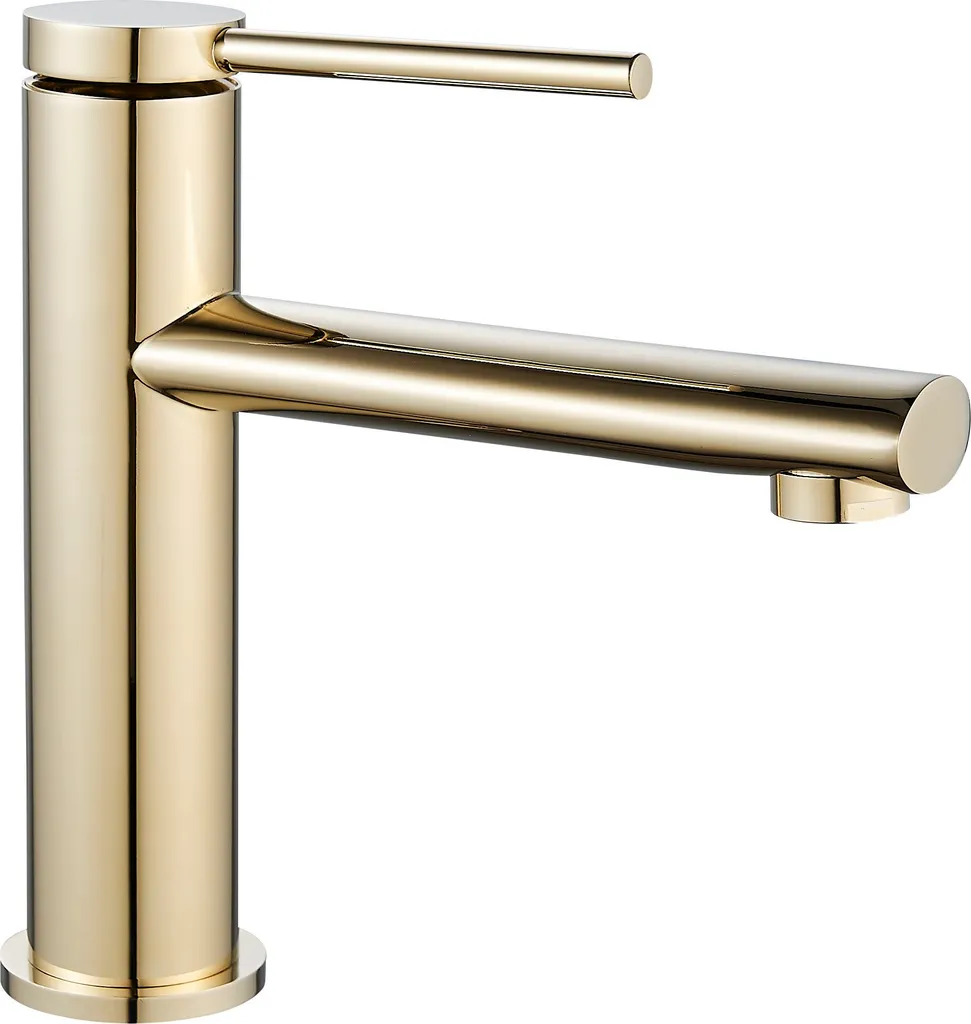 Miscelatore Oro Rea Oval Low - L'Eleganza Ovale per il Tuo Lavabo