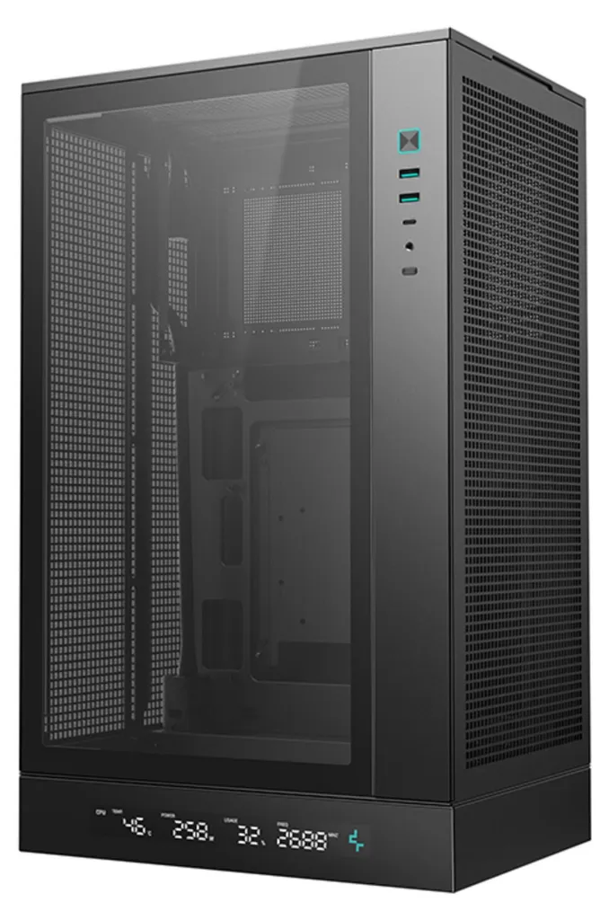 Boîtier PC Micro-ATX DeepCool CH270 Vertical avec Écran Digital - 3