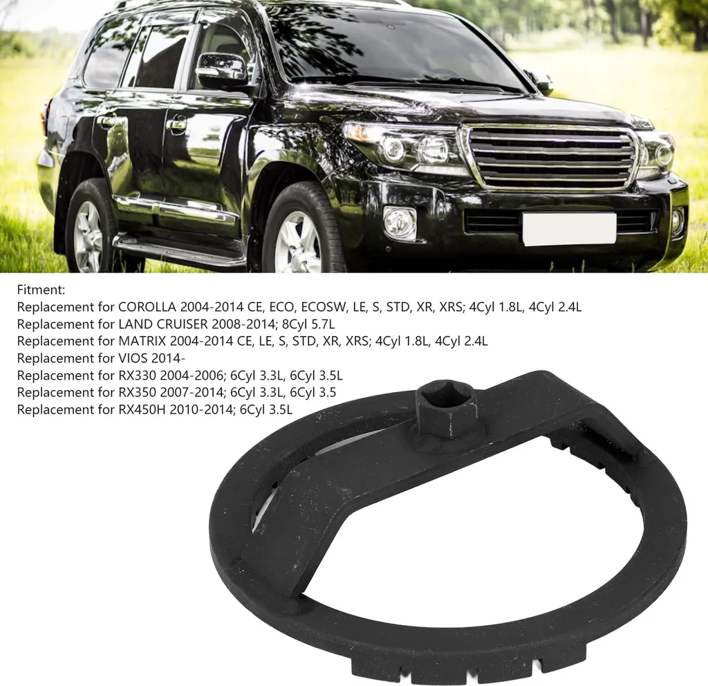 Clé de démontage bouchon de réservoir métal noir pour Land Cruiser