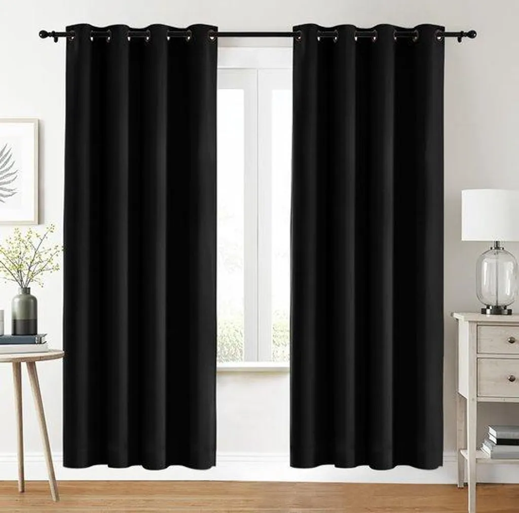 Rideaux isolants 135x240 cm en polyester épais avec oeillets argentés