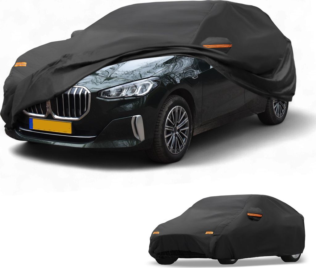 Autoabdeckung Wasserdicht Alle Wetter Automobil Outdoor Anti-UV Sonnenschutz Regenschutz Vollabdeckung fš¹r BMW 2er Limousine 190T-PU Schwarz mit...