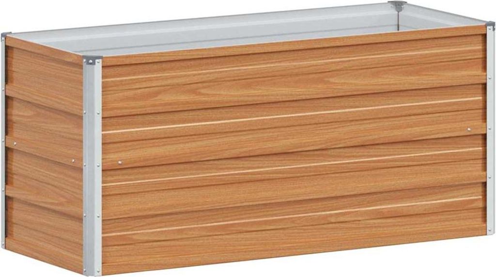 vidaXL Hochbeet Hellbraun 100 x 40 x 45 cm Verzinkter Stahl Produktbild 