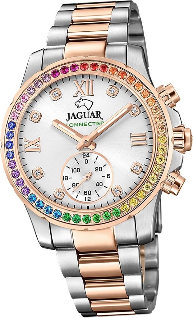 Jaguar Edelstahl Damen Uhr Multifunktion silber rosegold Connected D2UJ981/4