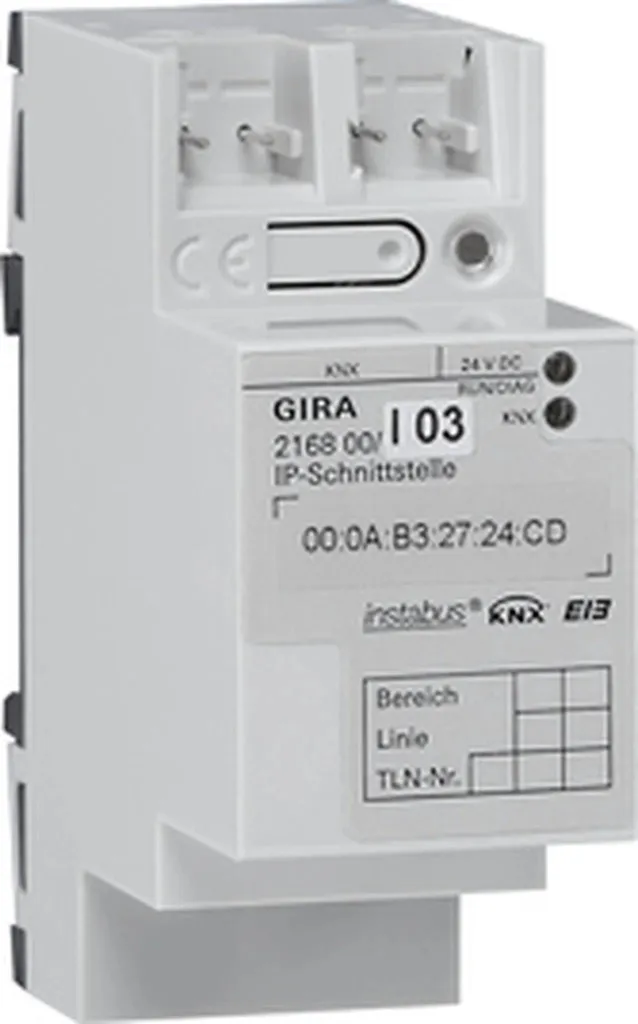 Passerelle IP KNX Gira REG pour la gestion et maintenance du bus ETS