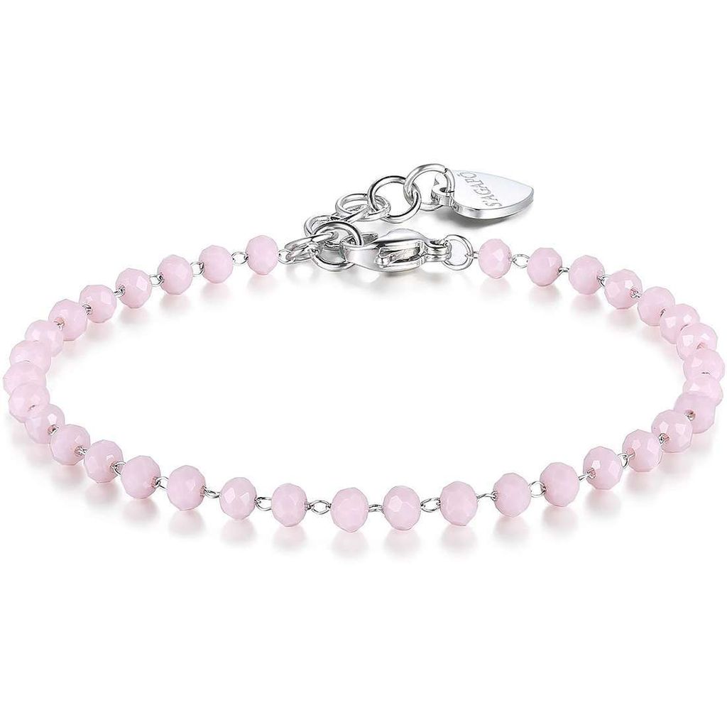 Pink beaded bracelet for Happy SHAC64 pendants Produktbild 