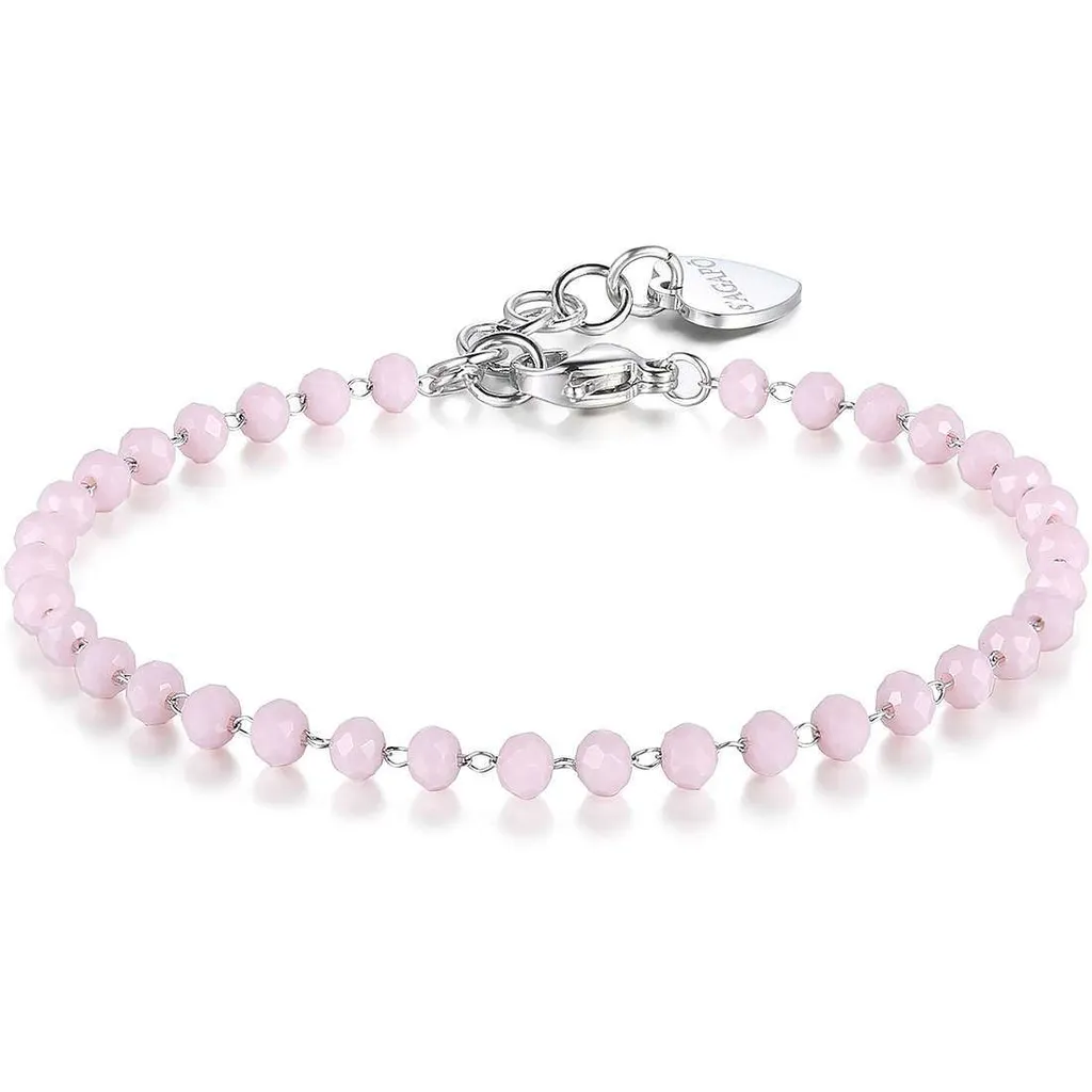 Bracelet perles roses Happy SHAC64 : l'idée cadeau bijou personnalisable
