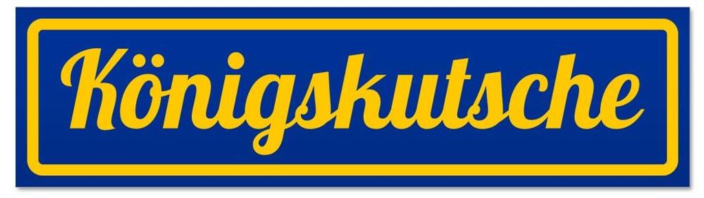 Kiwistar - Autoaufkleber - Blau - 45 x 12 cm - Königskutsche - Hinweis Aufkleber Sticker für Auto, Kfz, Fahrrad, PKW, LKW