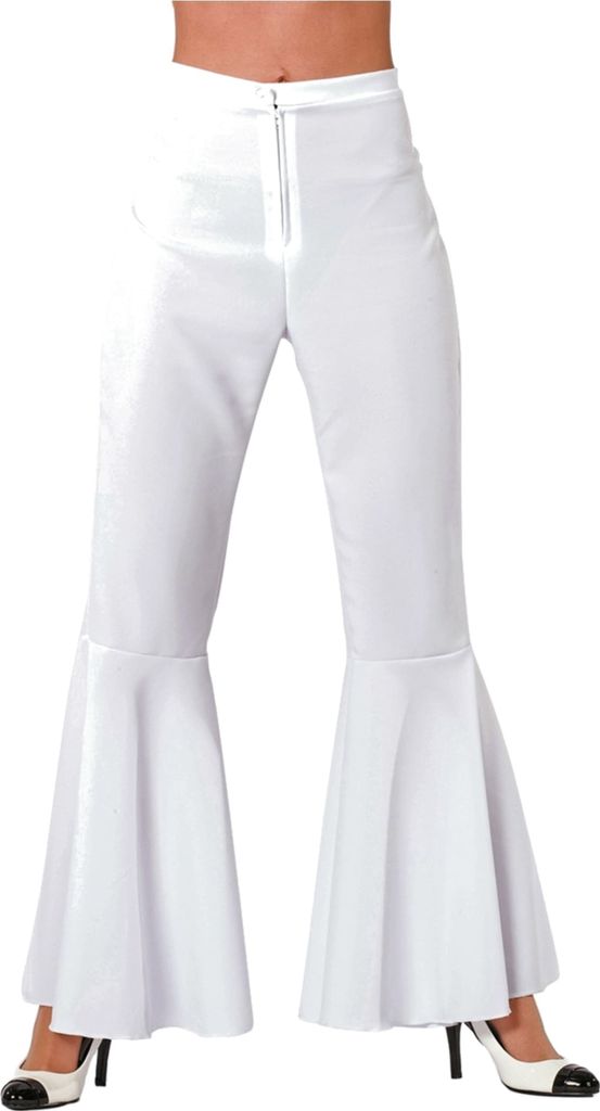 70er 80er Jahre Schlaghose Dame Gr. 40 weiß