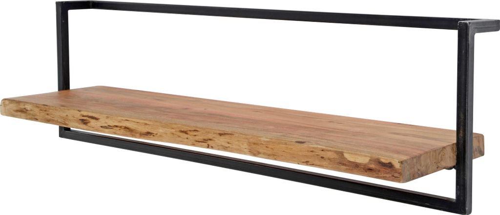 Rubjerg Design Wandregal Edge 100cm Metall/Akazie