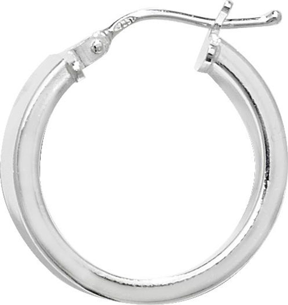 925 Sterling Silber Damen - Paar Creolen - 15mm; TRS17712MM15