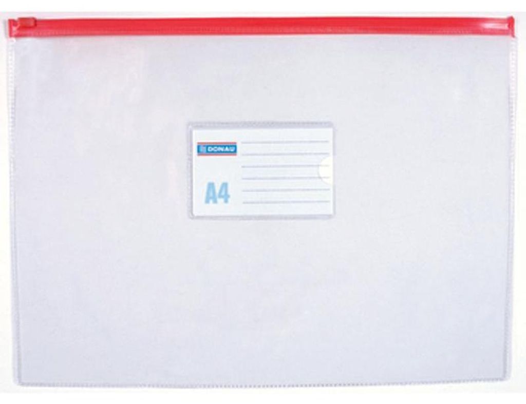 Enveloppe zippée Donau - A4, transparent, 1 pièce Image du produit 