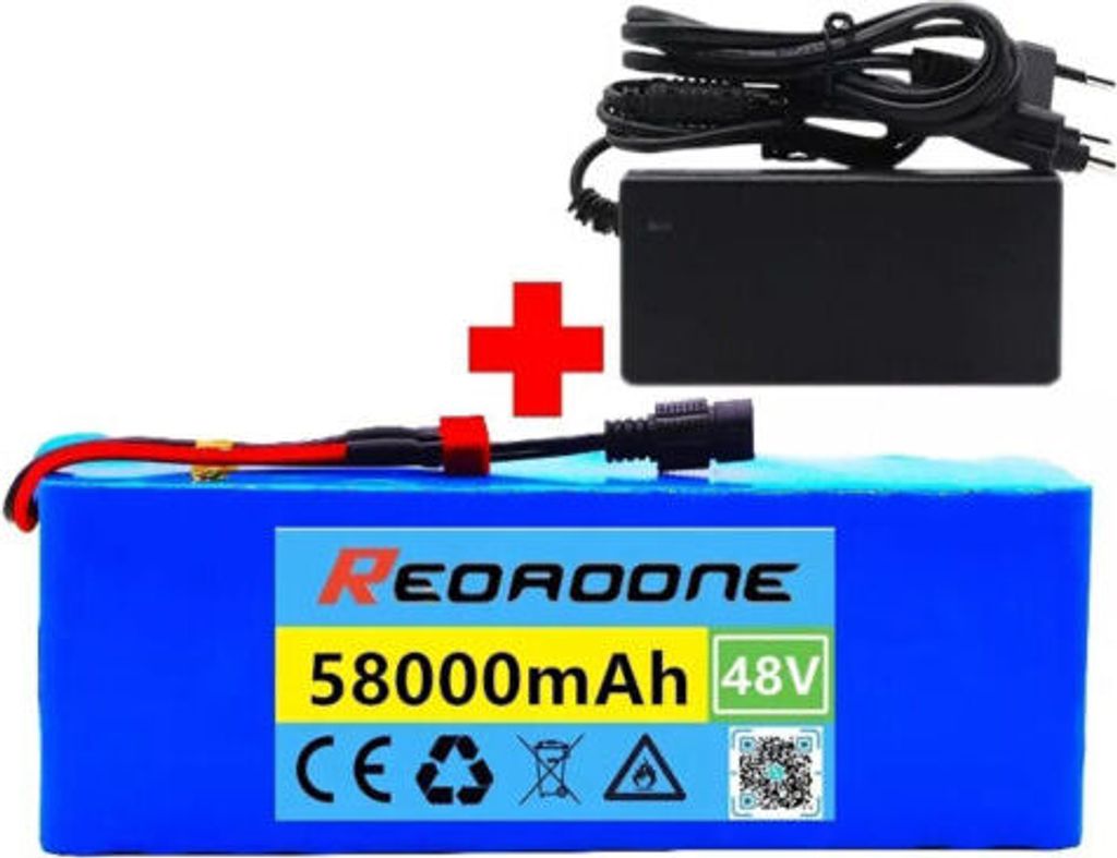 48V 58Ah baterie pro elektrokola 13S3P dobíjecí Li-Ion Obrázek produktu 2