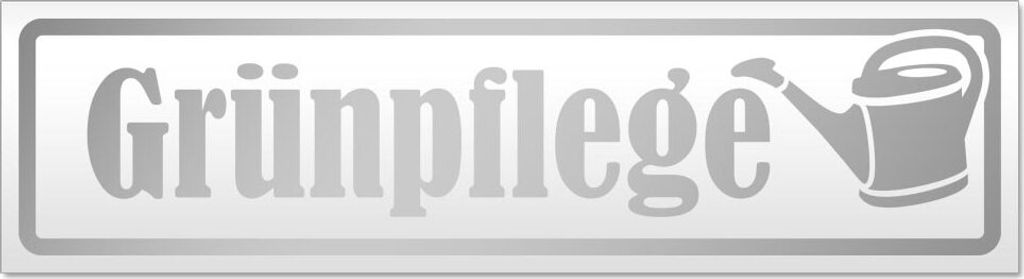 Grünpflege mit Gießkannen Magnetschild Schild magnetisch