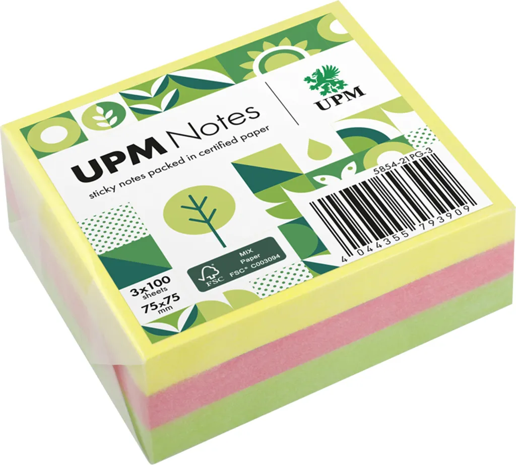 UPM Notes 5854-21PG-3 Brillante 75x75mm 300 Fogli - Acquista Online