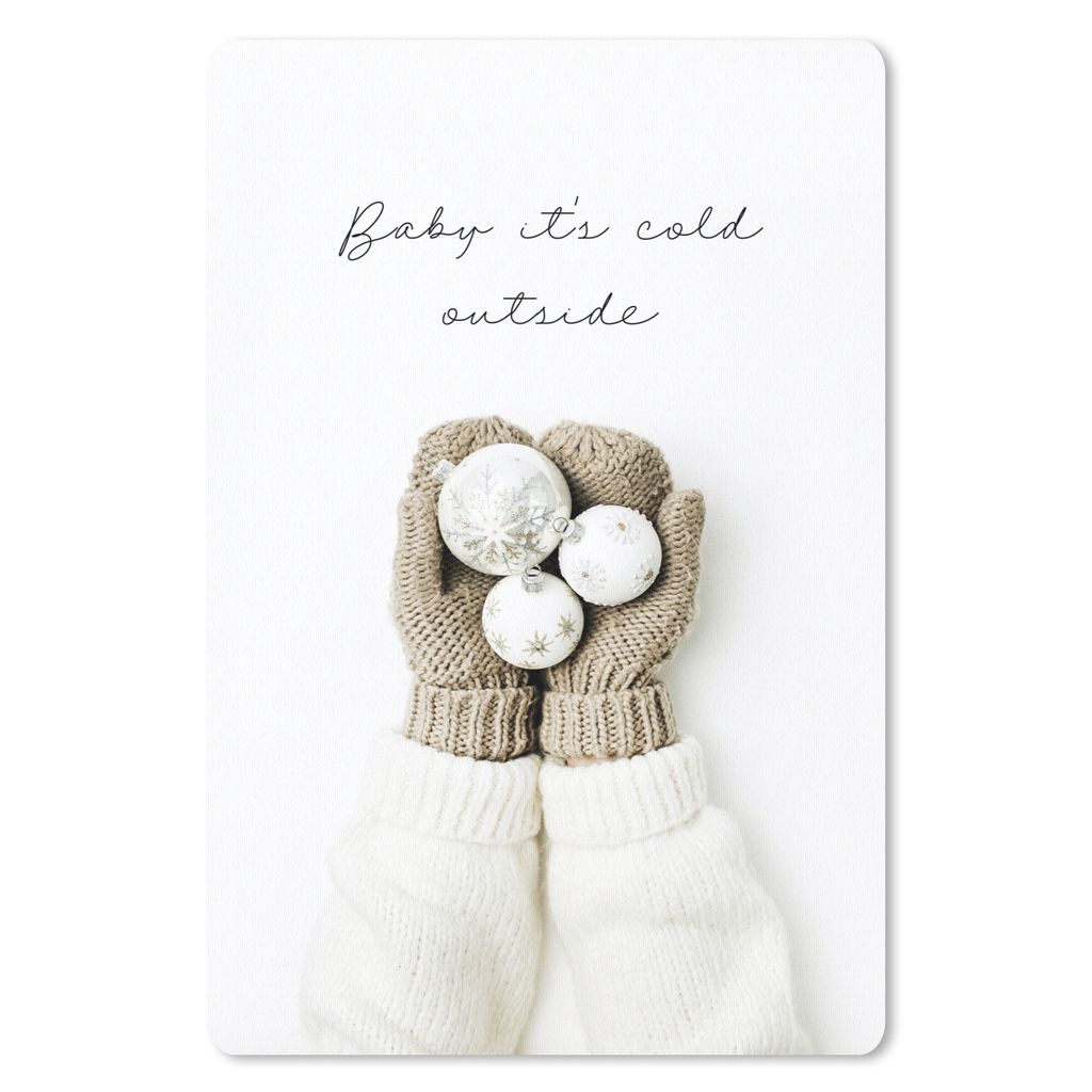 MuchoWow Mauspad Mousepad Winter - Handschuhe - Weihnachtskugeln 40x60 cm - Mousepads - Maus Mat - Pad - Mausunterlage - Schreibtisch Accesoire