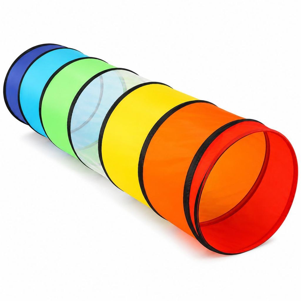 180x45x45cm Regenbogen Kriechtunnel, Krabbeltunnel für Produktbild 