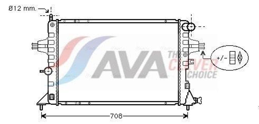 AVA COOLING SYSTEMS OLA2293 Kühler Wasserkühler Motorkühler für OPEL Astra G CC (T98) Zafira A (T98) Astra G Caravan (T98) ASTRA G Cabriolet (F67)