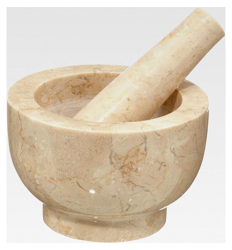 Mörser aus Marmor mit Stößel